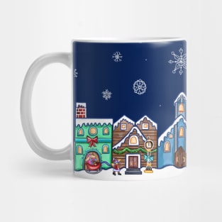 Jolly Vintage Christmas Village Mug